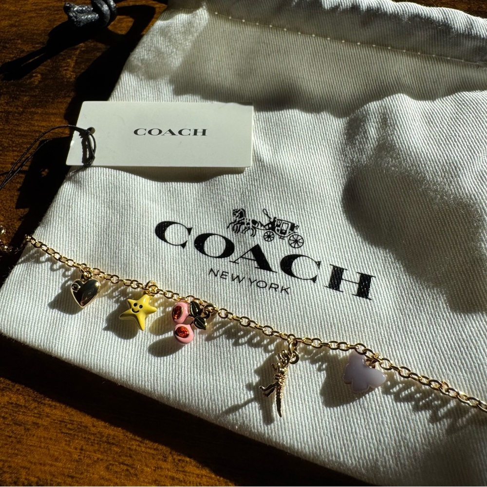 Coach Cherry And Heart Charm Bracelet